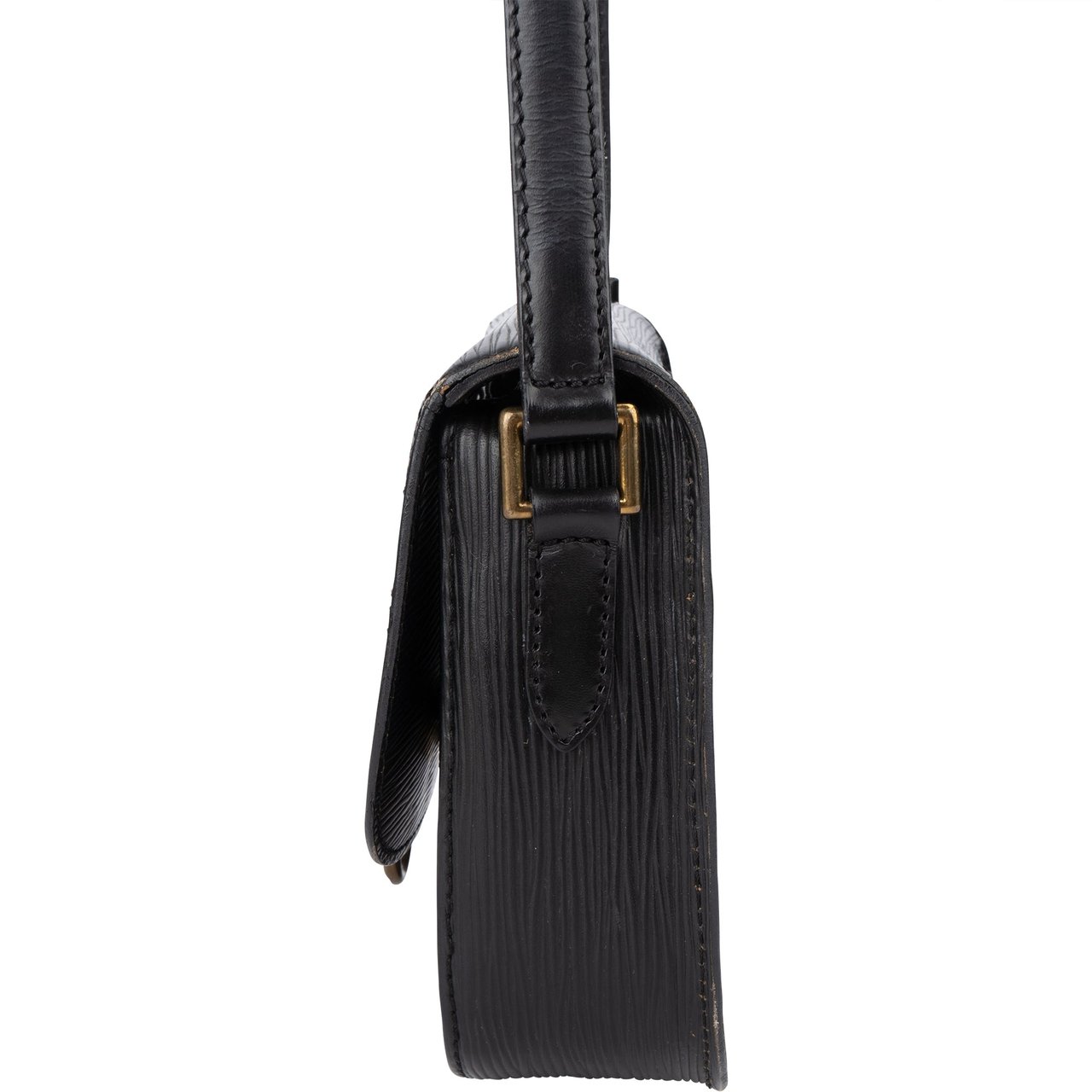 Louis Vuitton Louis Vuitton Noir Epi Leather Saint Cloud PM Crossbody Bag Zwart