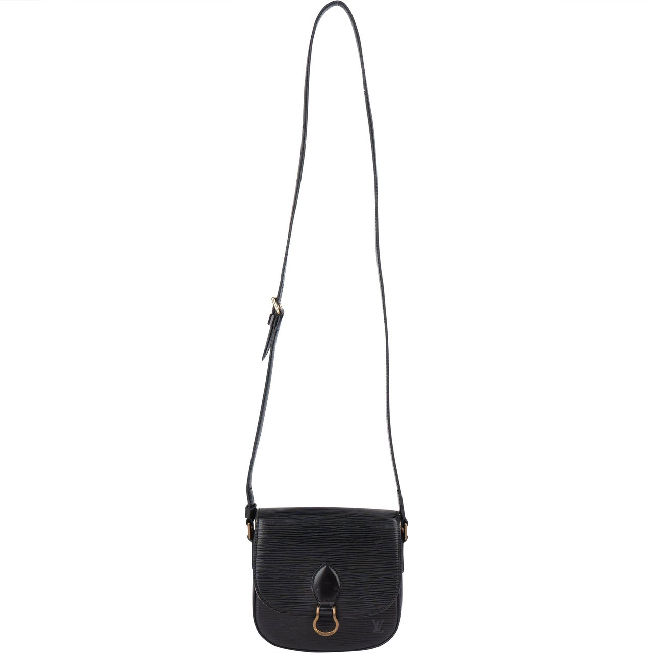 Louis Vuitton Louis Vuitton Noir Epi Leather Saint Cloud PM Crossbody Bag Zwart