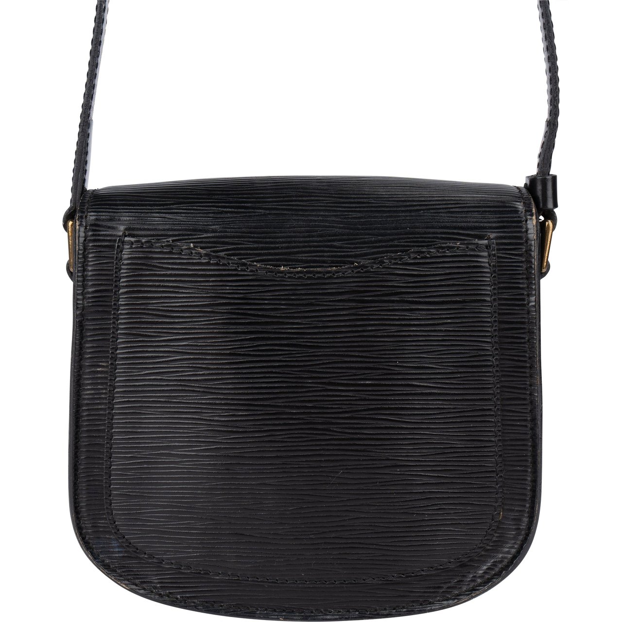 Louis Vuitton Louis Vuitton Noir Epi Leather Saint Cloud PM Crossbody Bag Zwart