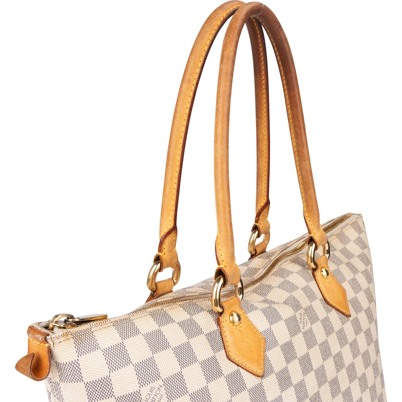 Louis Vuitton Damier Azur Monogram Saleya MM Handbag Wit