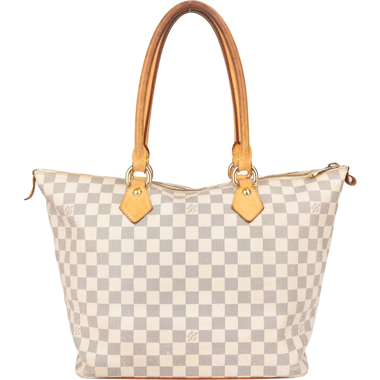 Louis Vuitton Damier Azur Monogram Saleya MM Handbag Wit