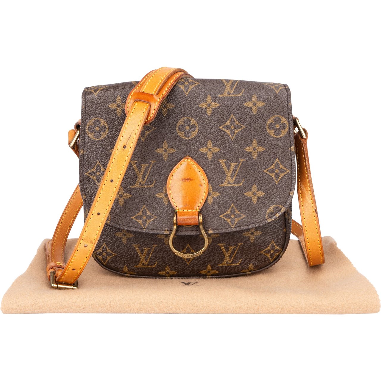 Louis Vuitton Louis Vuitton Canvas Monogram Saint Cloud MM Crossbody Bag Bruin