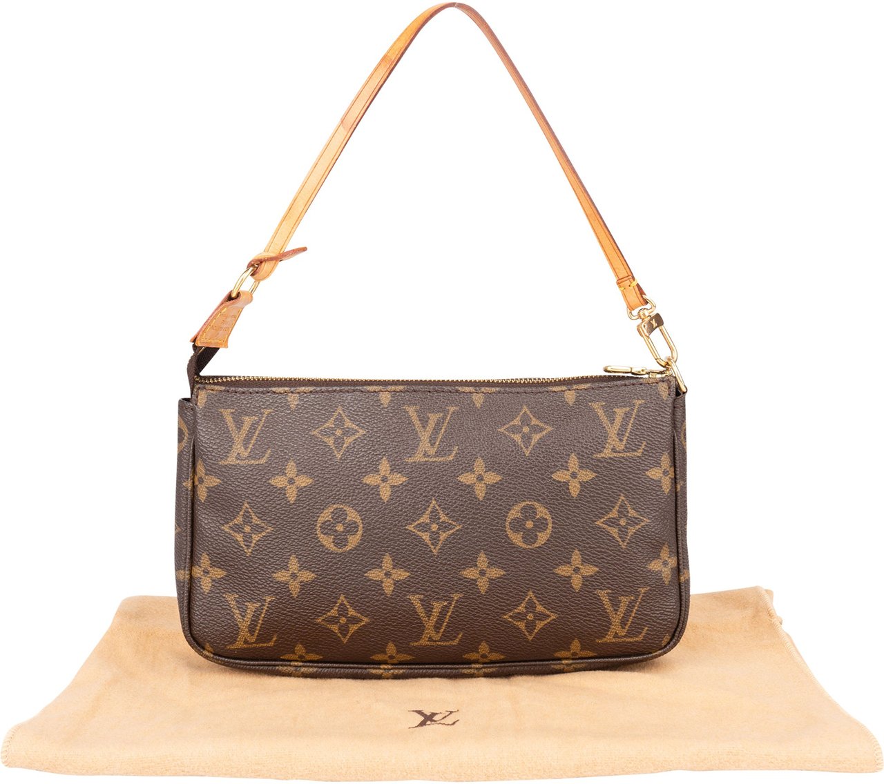 Louis Vuitton Louis Vuitton Canvas Monogram Pochette Accessoire Handbag Bruin