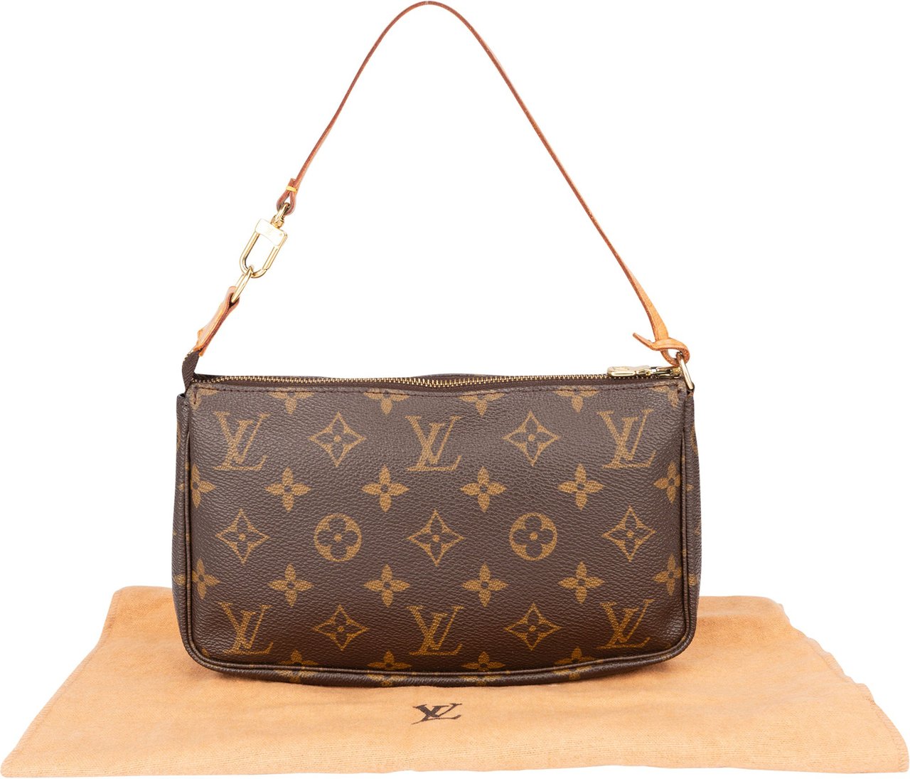 Louis Vuitton Louis Vuitton Canvas Monogram Pochette Accessoire Handbag Bruin