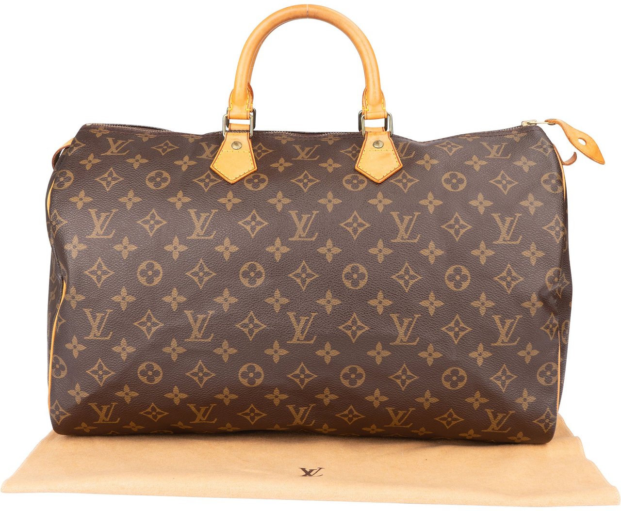 Louis Vuitton Louis Vuitton Canvas Monogram Speedy 40 Handbag Bruin