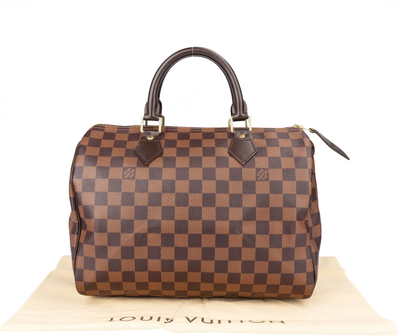 Louis Vuitton Louis Vuitton Damier Ebene Monogram Speedy 30 Handbag Bruin