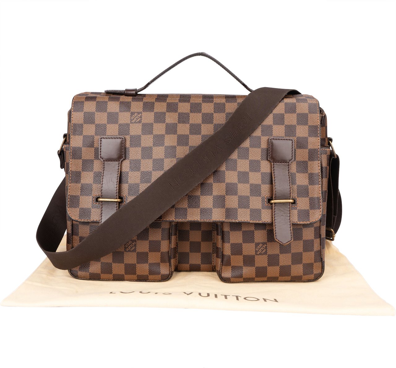 Louis Vuitton Louis Vuitton Damier Ebene Monogram Broadway Crossbody Bag Bruin