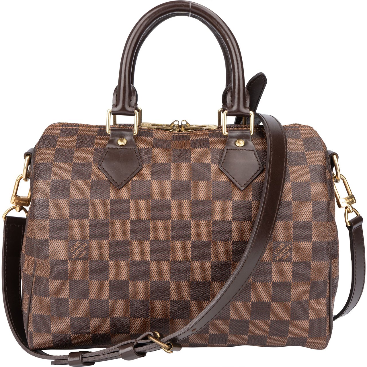 Louis Vuitton Louis Vuitton Damier Ebene Monogram Speedy 25 Bandouliere Bruin