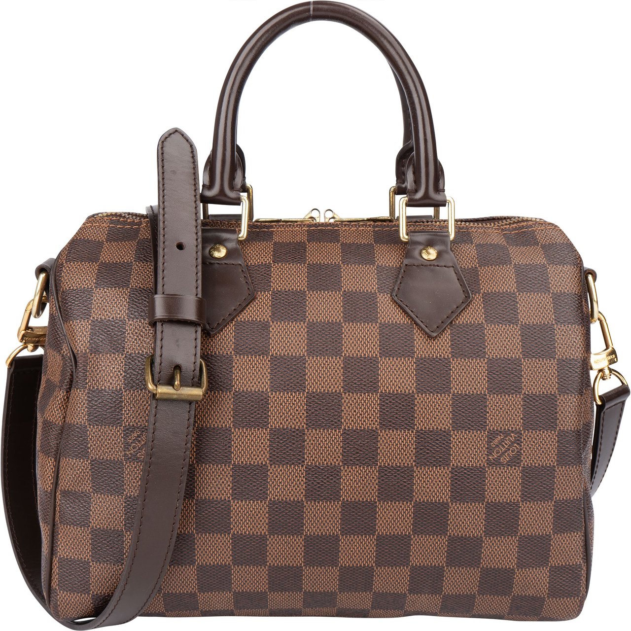 Louis Vuitton Louis Vuitton Damier Ebene Monogram Speedy 25 Bandouliere Bruin