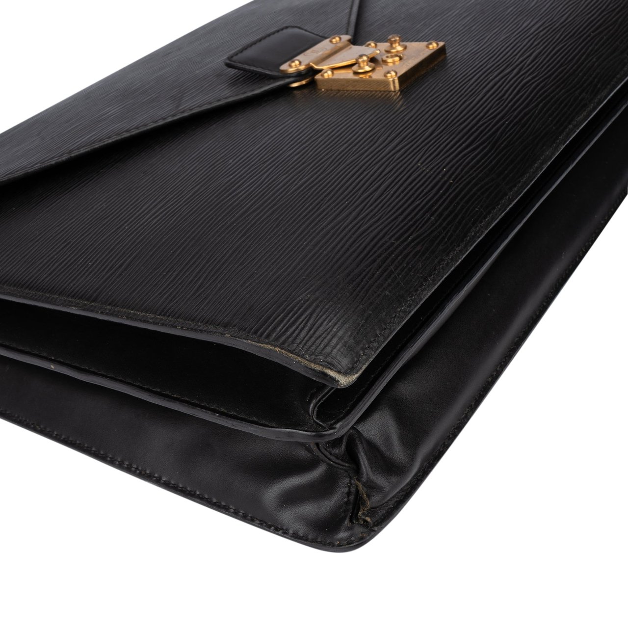 Louis Vuitton Louis Vuitton Noir Epi Leather Serviette Business Handbag Zwart