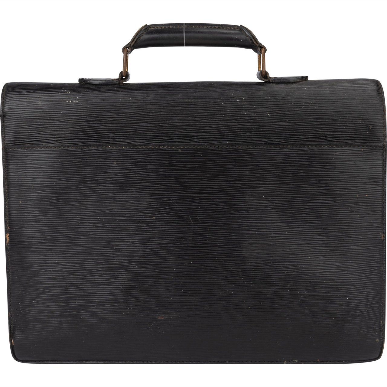 Louis Vuitton Louis Vuitton Noir Epi Leather Serviette Business Handbag Zwart