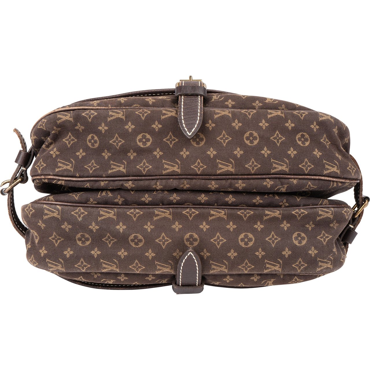 Louis Vuitton Louis Vuitton Mini Lin Monogram Saumur 30 Crossbody Bag Bruin