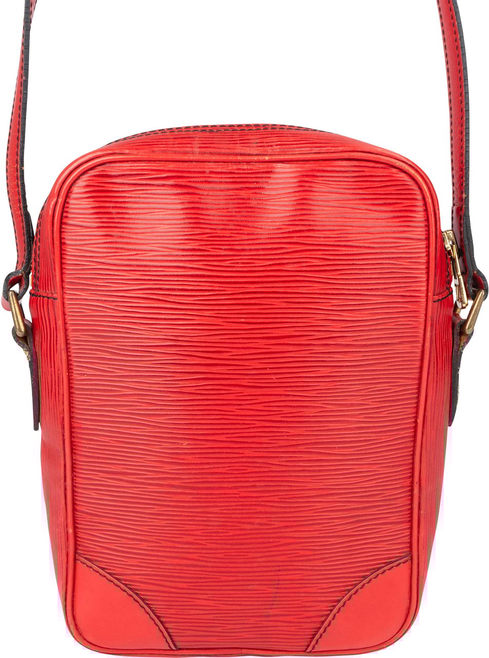 Louis Vuitton Louis Vuitton Rouge Epi Leather Danube Crossbody Bag Rood