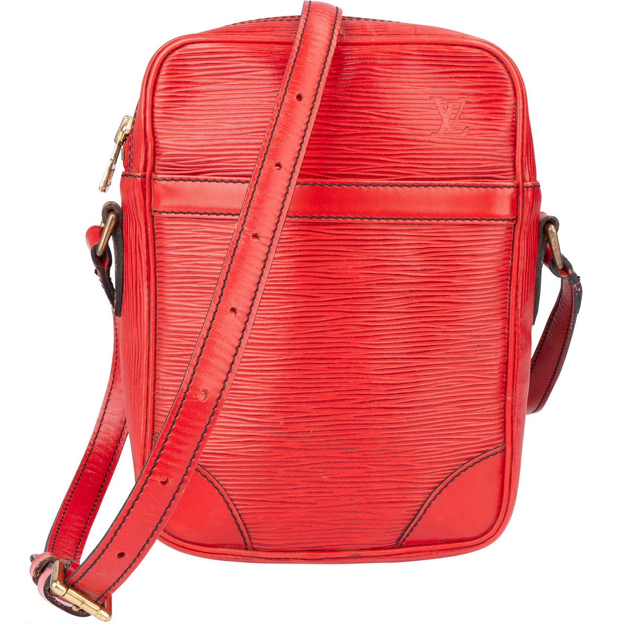 Louis Vuitton Rouge Epi Leather Danube Crossbody Bag Rood