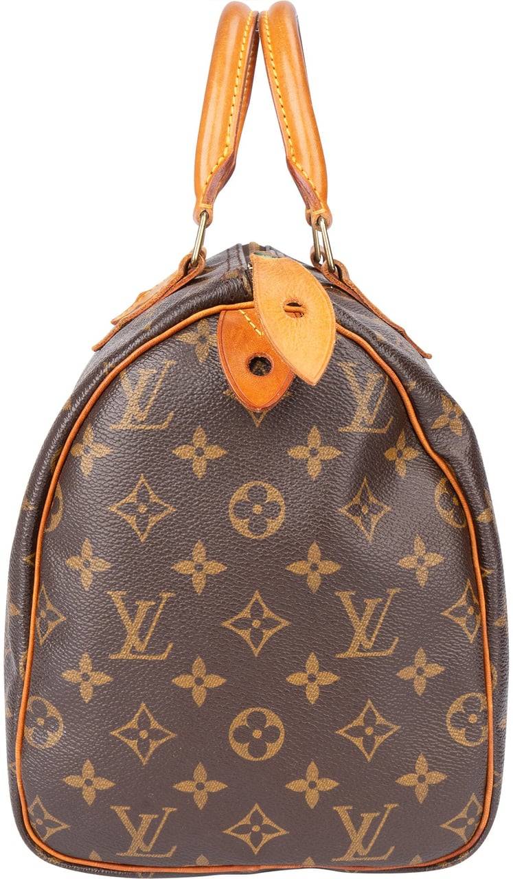 Louis Vuitton Louis Vuitton Canvas Monogram Speedy 30 Handbag Bruin