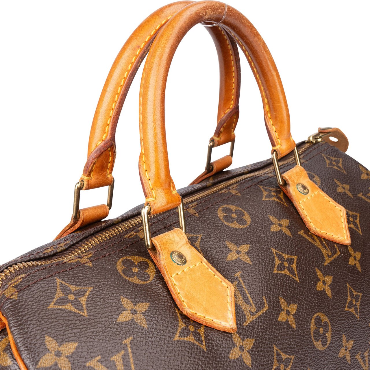 Louis Vuitton Louis Vuitton Canvas Monogram Speedy 30 Handbag Bruin