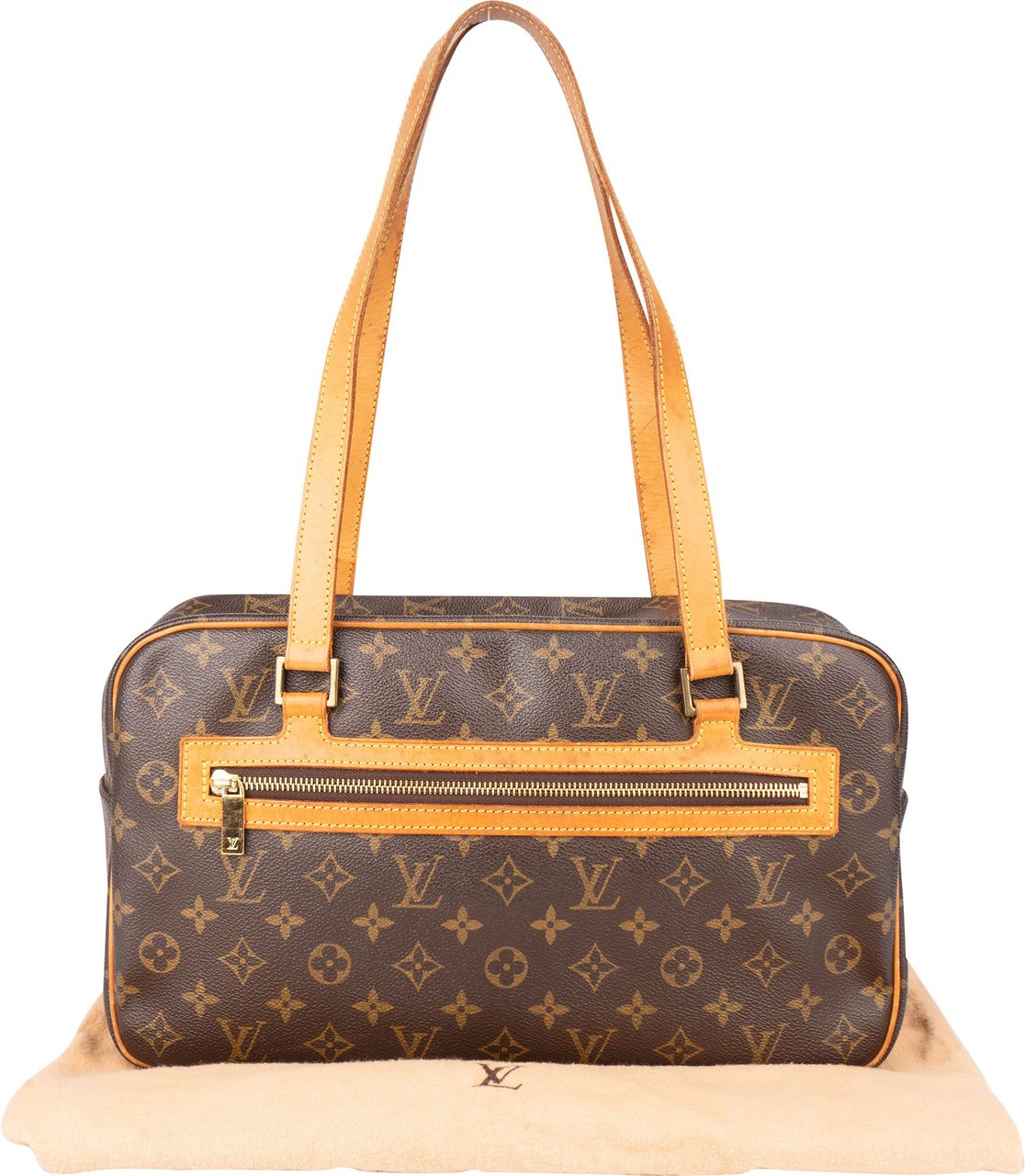 Louis Vuitton Canvas Monogram Cite GM Shoulder Bag Bruin