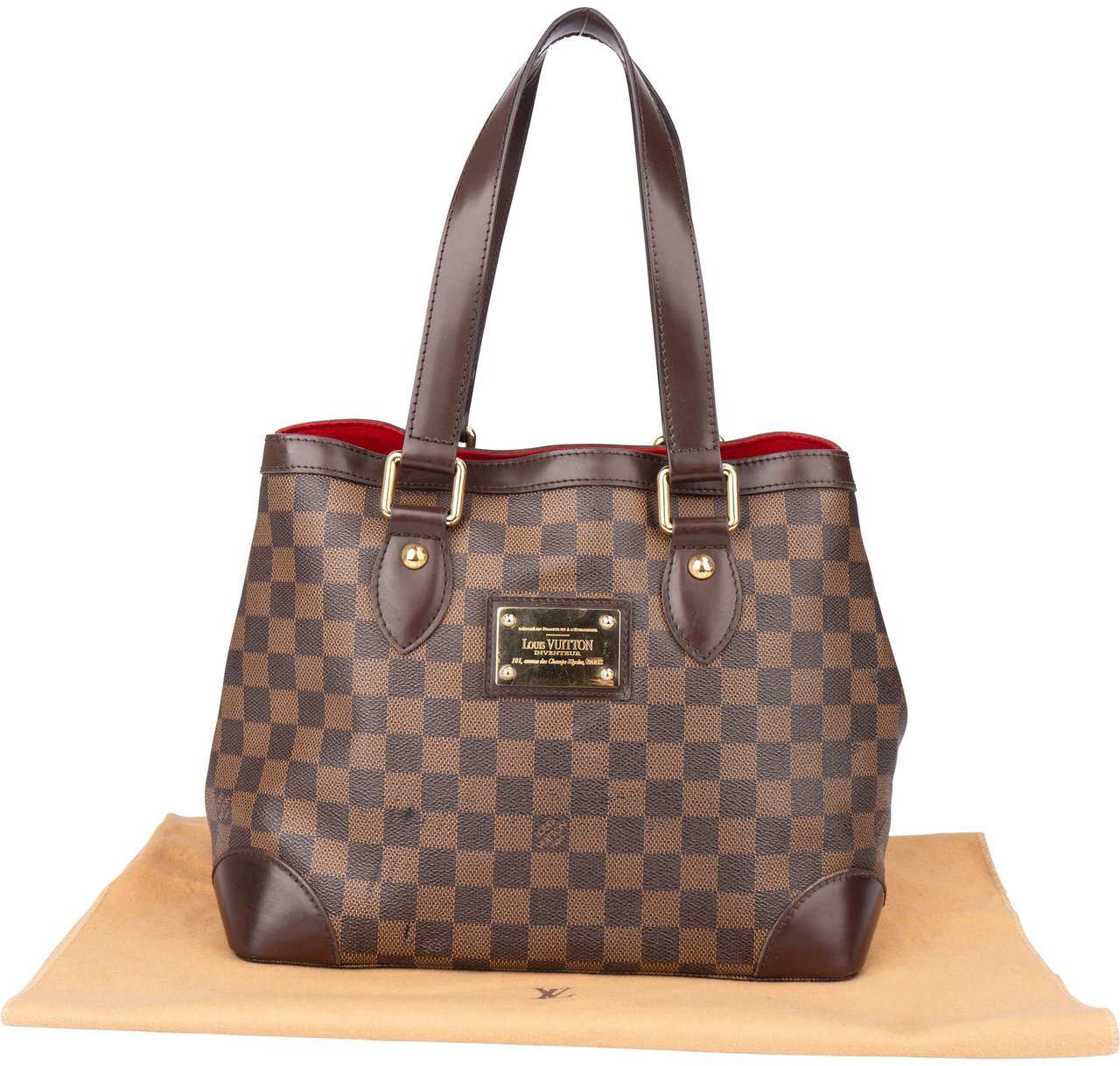 Louis Vuitton Louis Vuitton Damier Ebene Monogram Hampstead PM Handbag Bruin