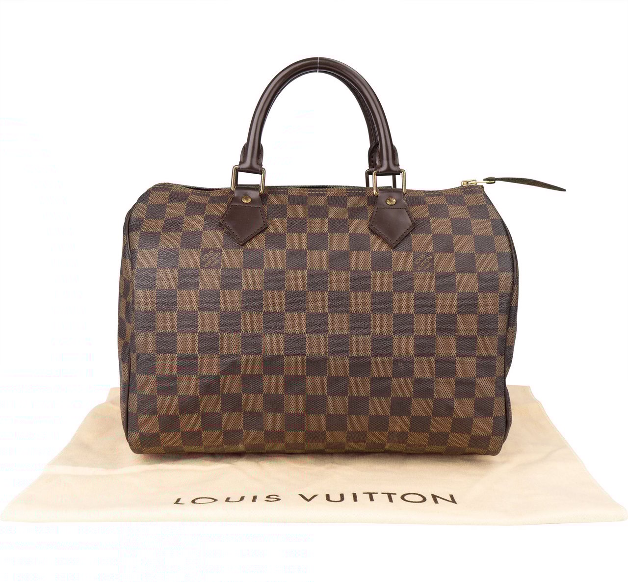 Louis Vuitton Louis Vuitton Damier Ebene Monogram Speedy 30 Handbag Bruin