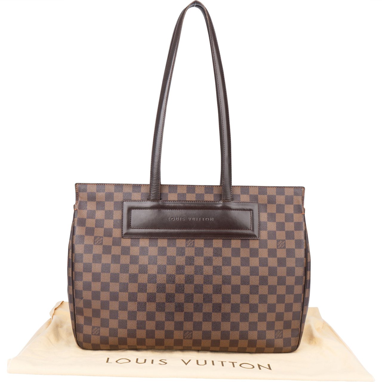 Louis Vuitton Damier Ebene Monogram Parioli Shoulder Bag Bruin