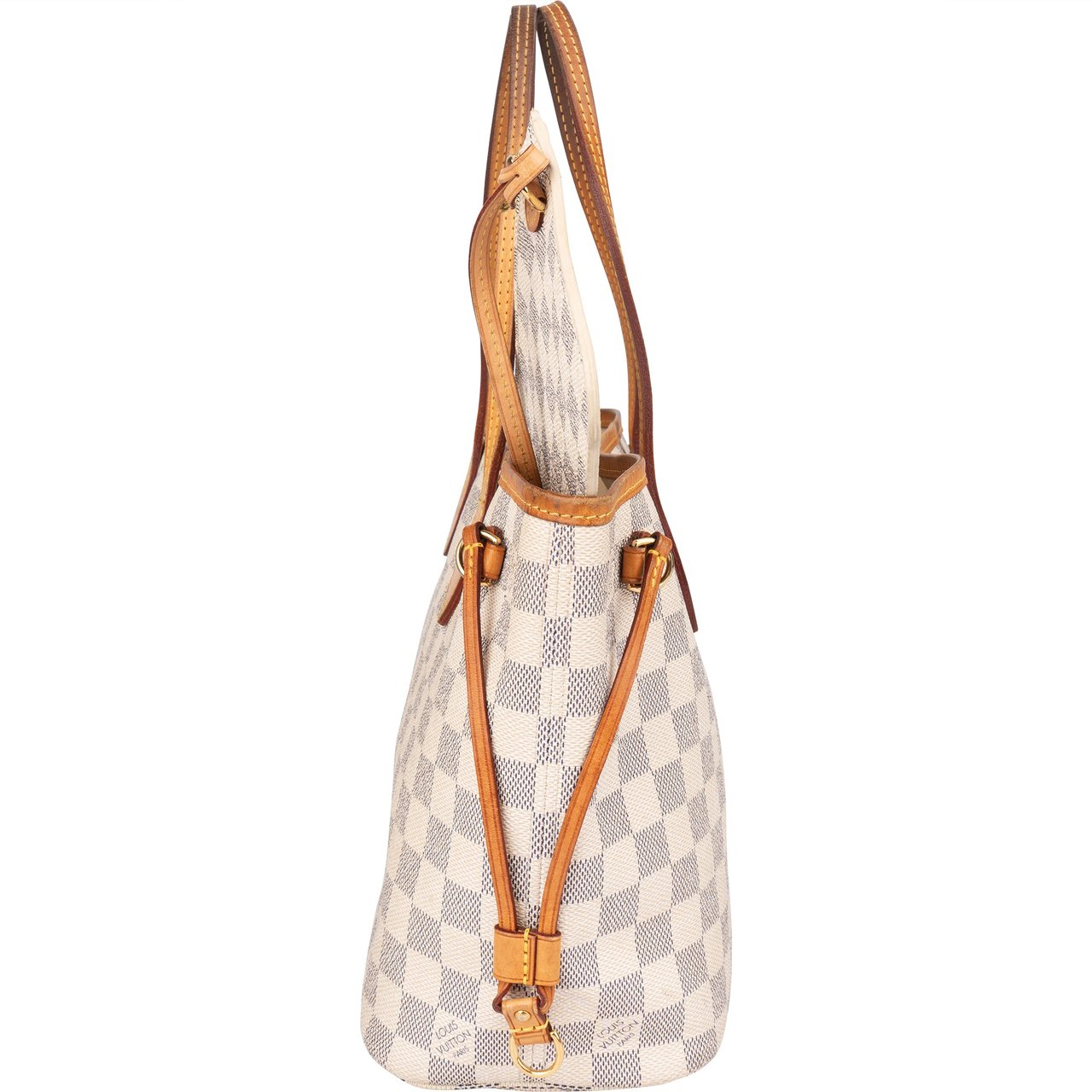 Louis Vuitton Louis Vuitton Canvas Monogram Neverfull PM Handbag Wit
