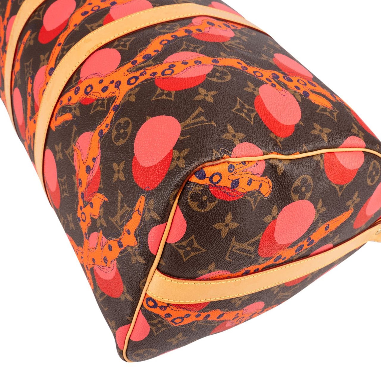 Louis Vuitton Monogram Canvas Limited Yayoi Kusama Ramages Dots Keepall 45 Bandoulière Travel Bag Rood