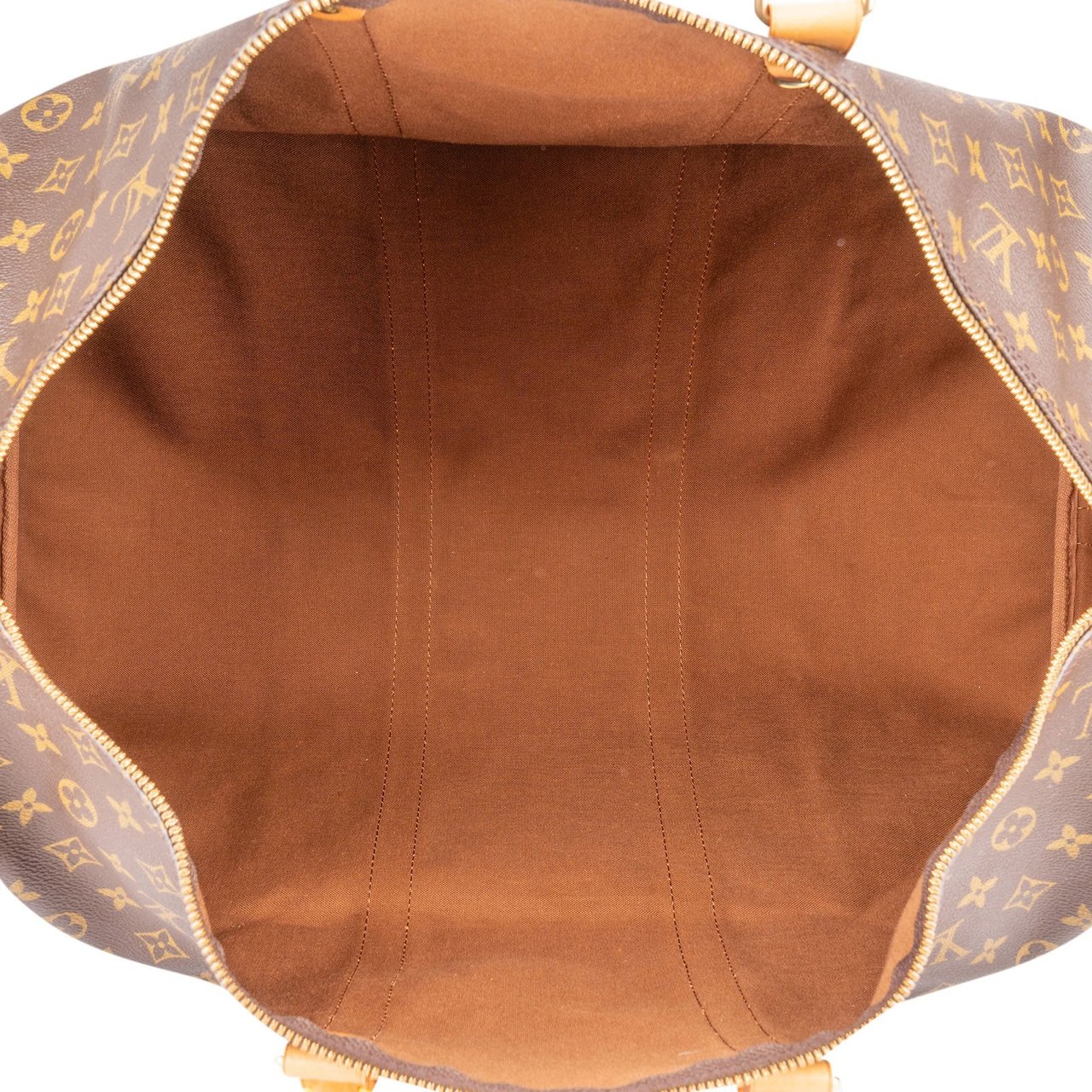 Louis Vuitton Monogram Canvas Keepall 55 Bandoulière Travel Bag Bruin