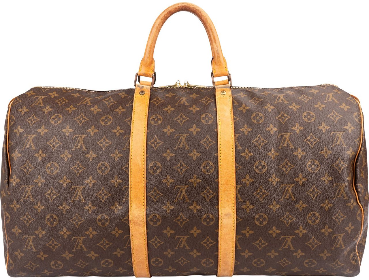 Louis Vuitton Monogram Canvas Keepall 55 Travel Bag Bruin