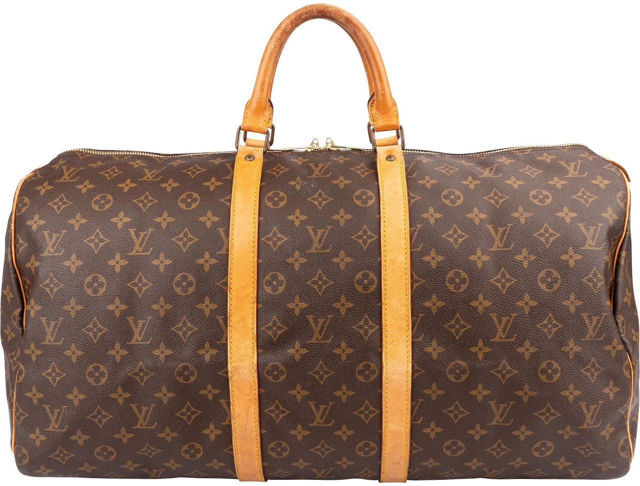 Louis Vuitton Monogram Canvas Keepall 55 Travel Bag Bruin