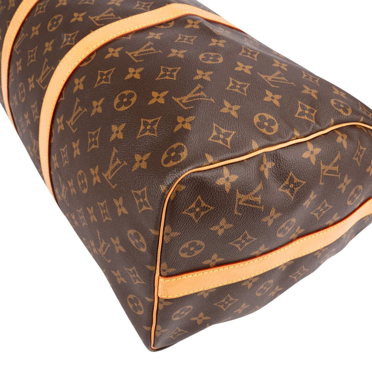 Louis Vuitton Monogram Canvas Keepall 50 Bandoulière Travel Bag Bruin