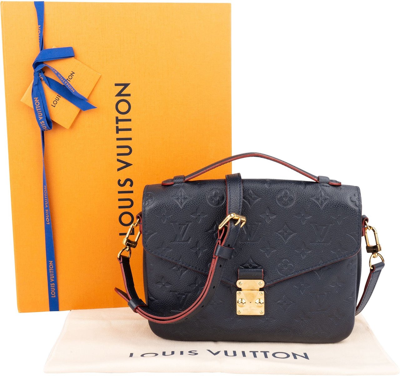 Louis Vuitton Monogram Empreinte Leather Métis Handbag Navy