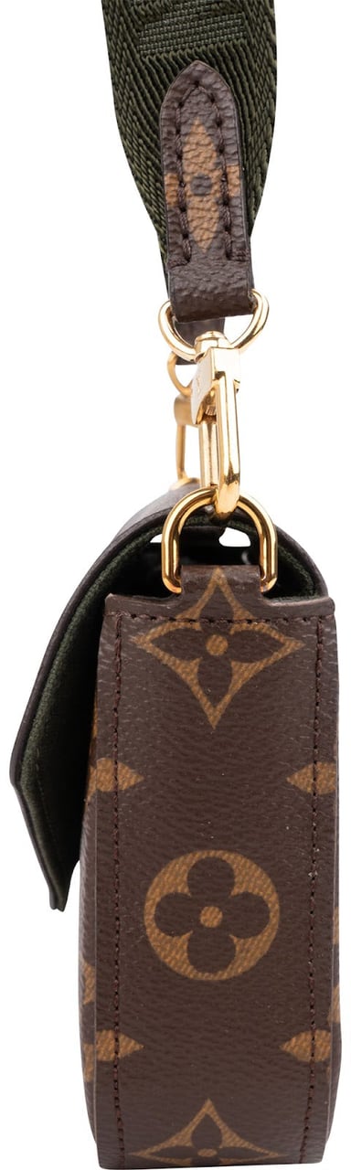 Louis Vuitton Monogram Canvas Felicie Strap & Go Pochette Accessoires Crossbody Bag Bruin
