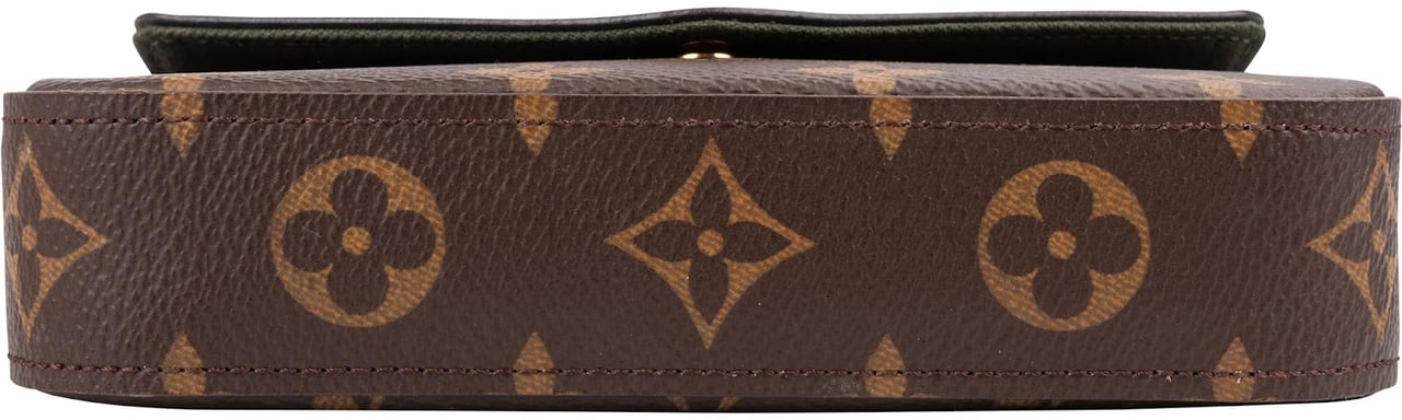 Louis Vuitton Monogram Canvas Felicie Strap & Go Pochette Accessoires Crossbody Bag Bruin