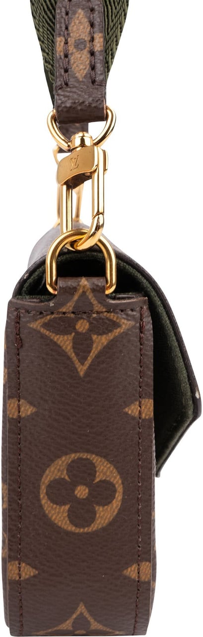 Louis Vuitton Monogram Canvas Felicie Strap & Go Pochette Accessoires Crossbody Bag Bruin
