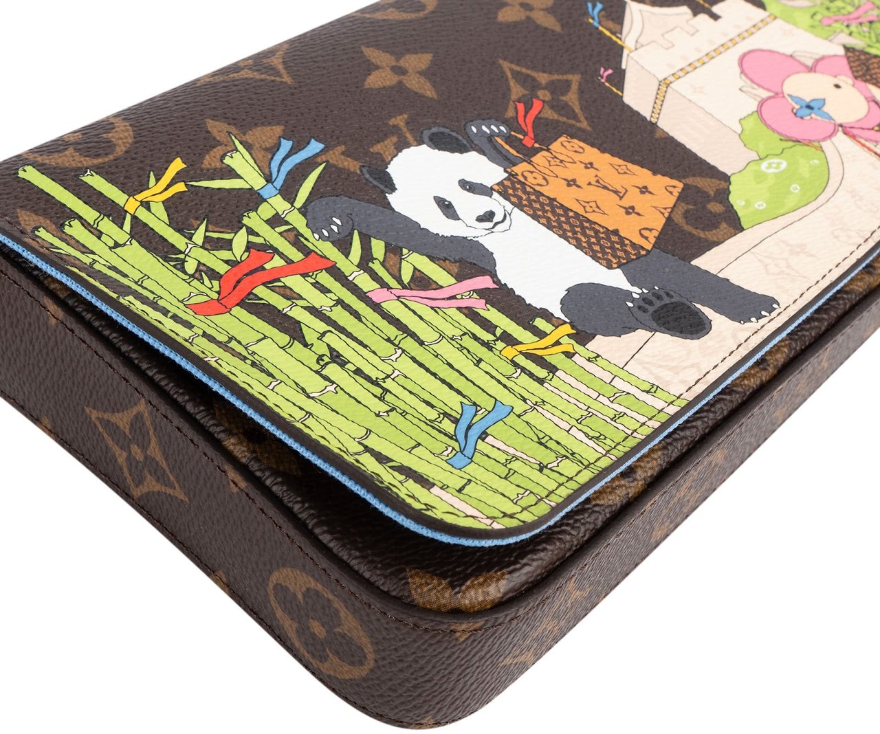 Louis Vuitton Monogram Canvas Félicie Vivienne Illustre Great China Wall Pochette Accessoires Crossbody Bag Bruin