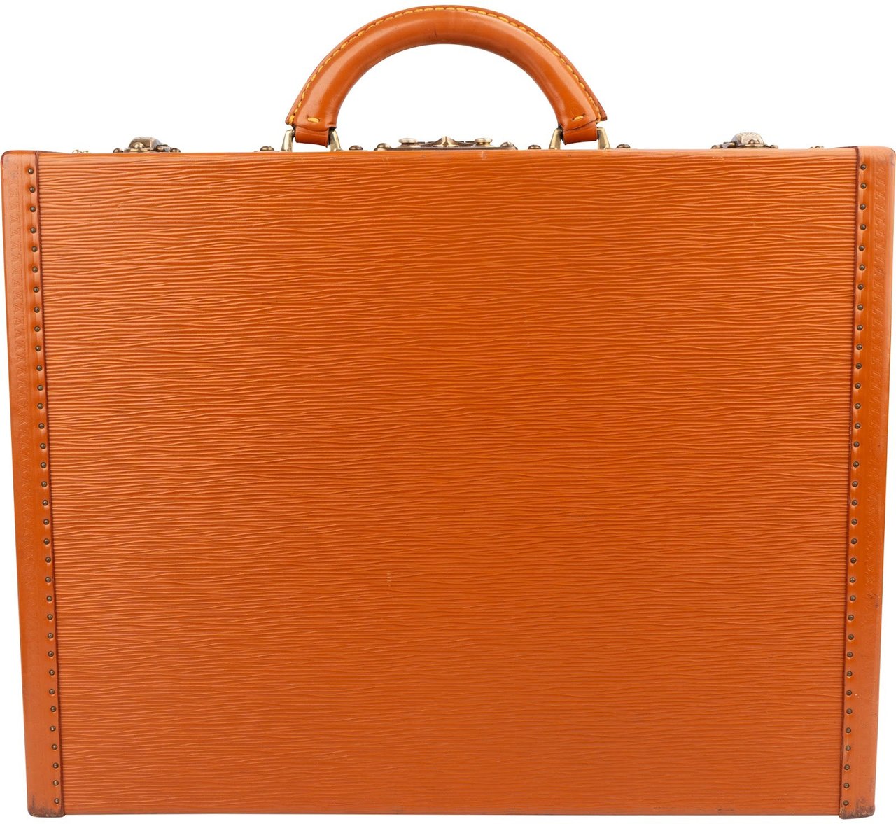 Louis Vuitton Cognac Epi Leather Président Briefcase Aktenkoffer Oranje