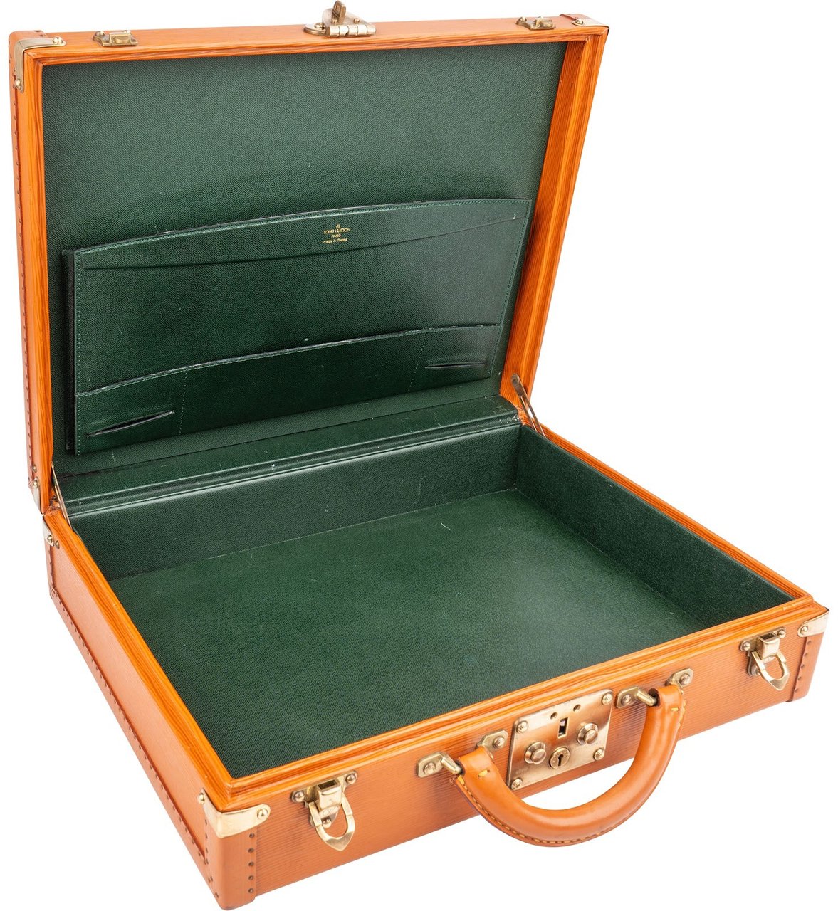 Louis Vuitton Cognac Epi Leather Président Briefcase Aktenkoffer Oranje