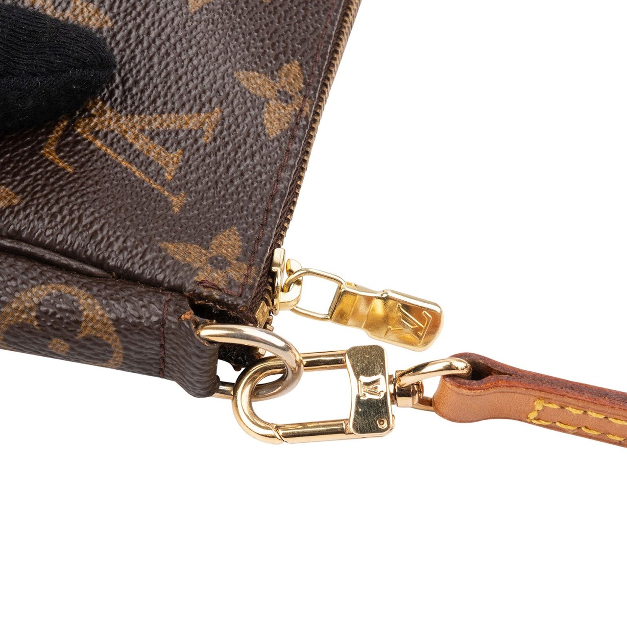 Louis Vuitton Monogram Canvas Pochette Accessoires Crossbody Bag Bruin