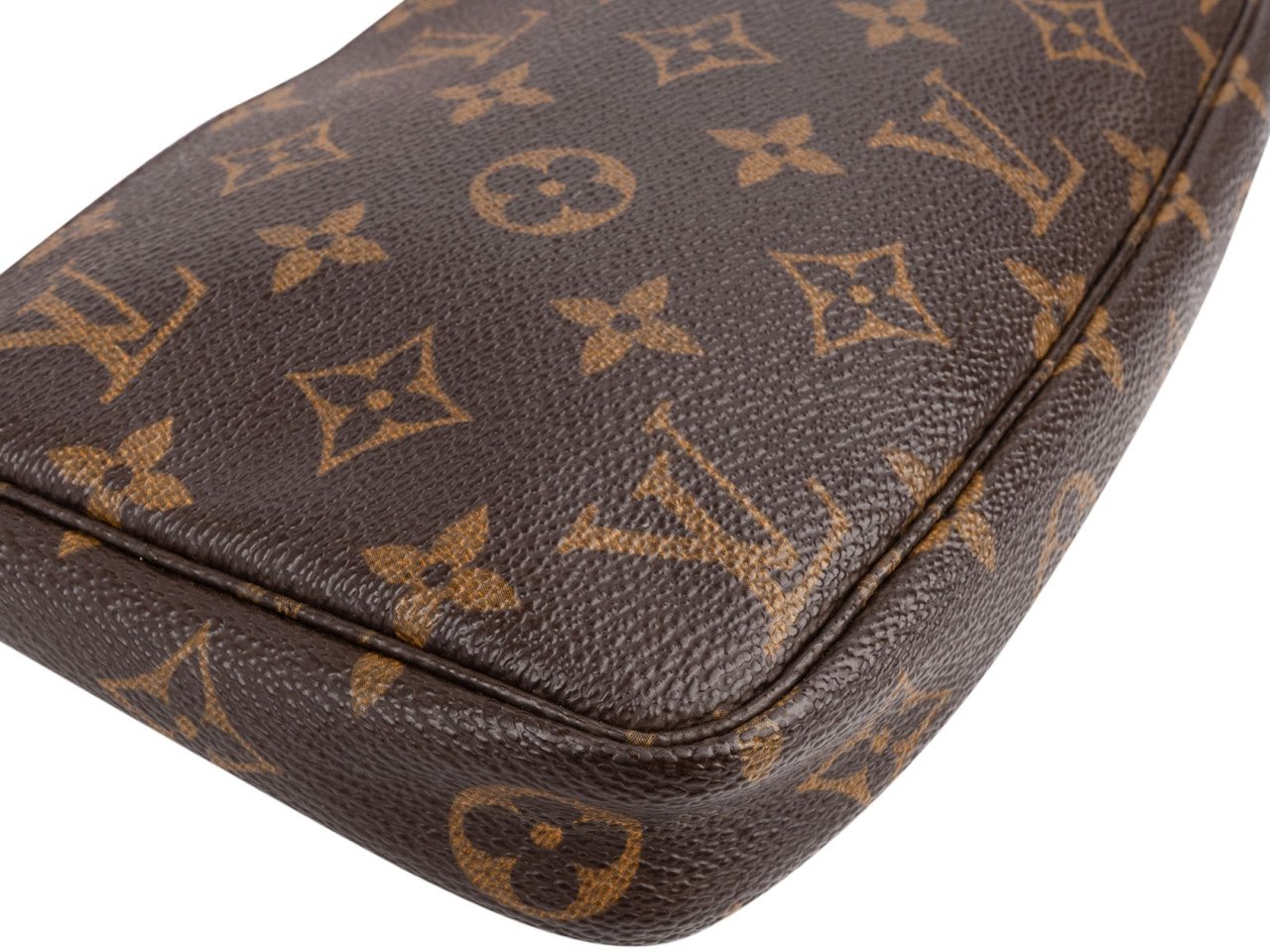 Louis Vuitton Monogram Canvas Pochette Accessoires Crossbody Bag Bruin
