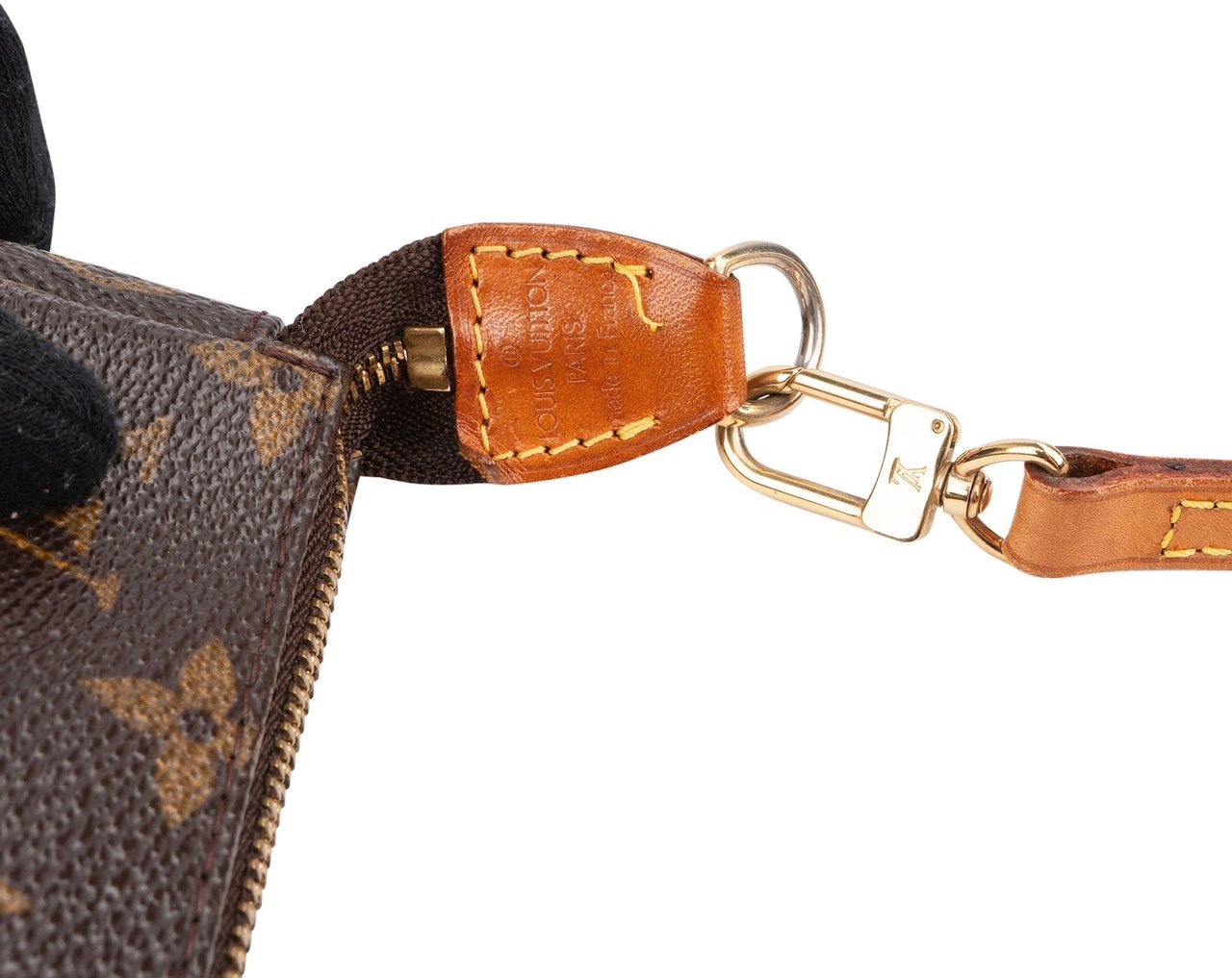 Louis Vuitton Monogram Canvas Pochette Accessoires Crossbody Bag Bruin
