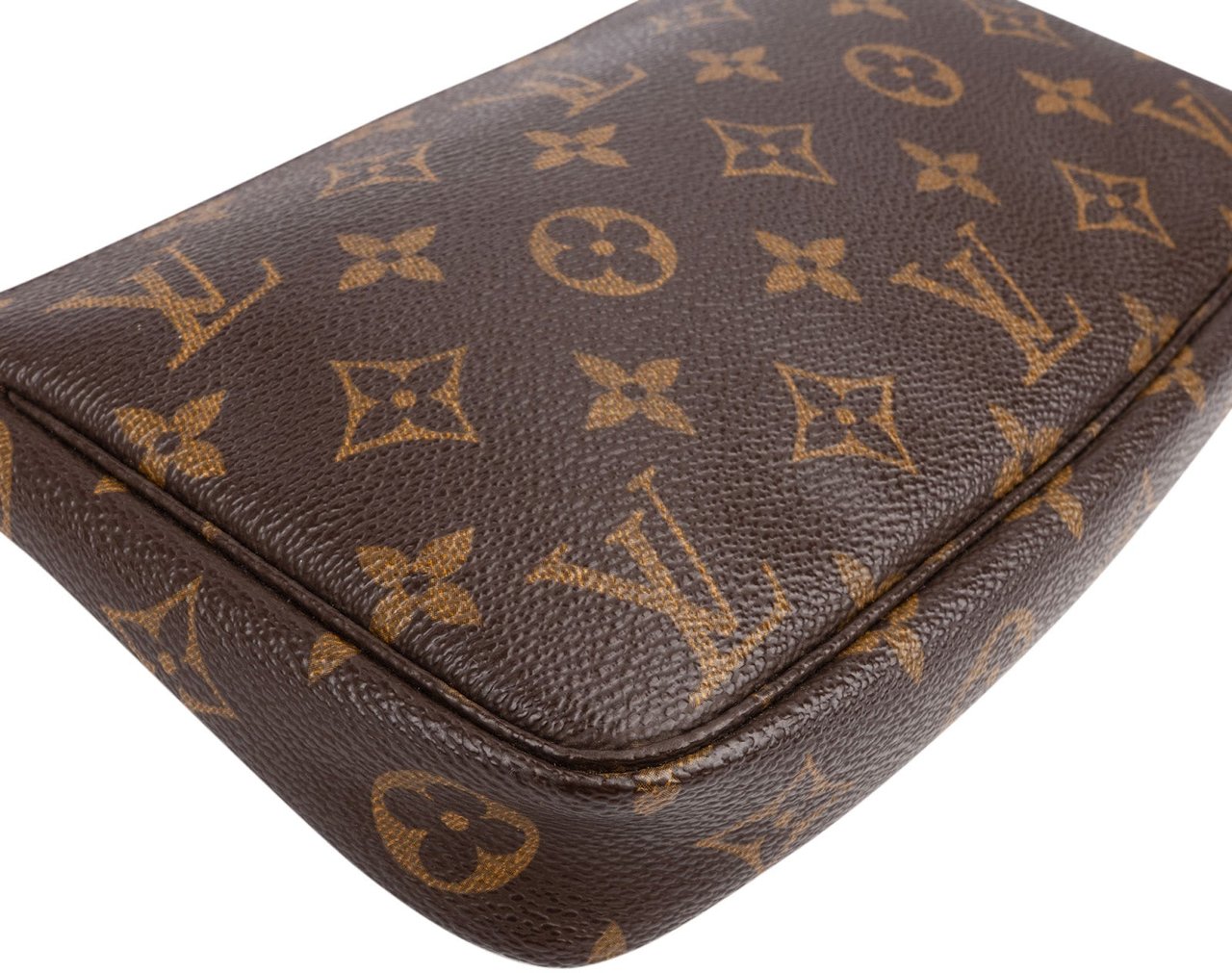 Louis Vuitton Monogram Canvas Pochette Accessoires Handbag Bruin