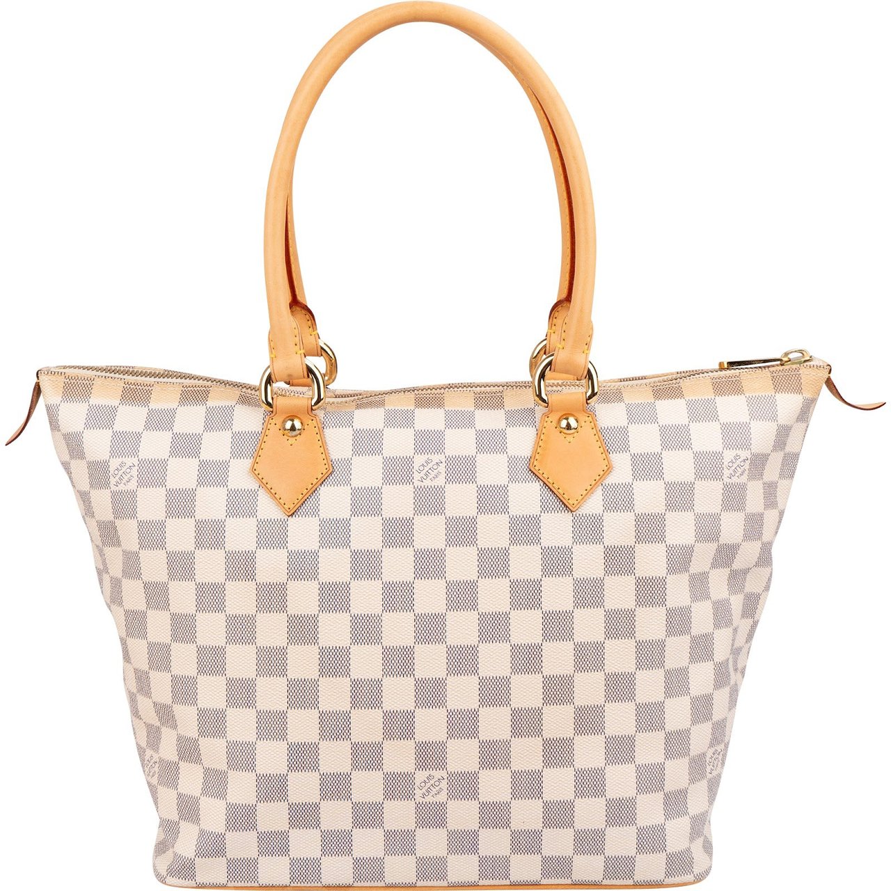 Louis Vuitton Monogram Damier Azur Canvas Saleya MM Shoulder Bag Wit