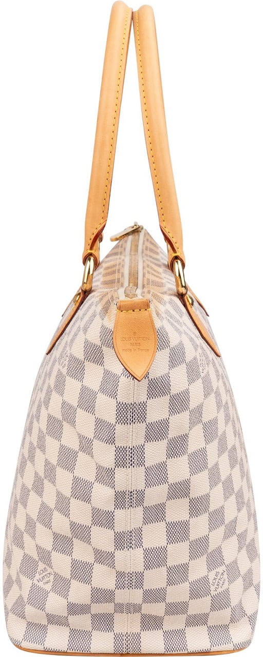 Louis Vuitton Monogram Damier Azur Canvas Saleya MM Shoulder Bag Wit