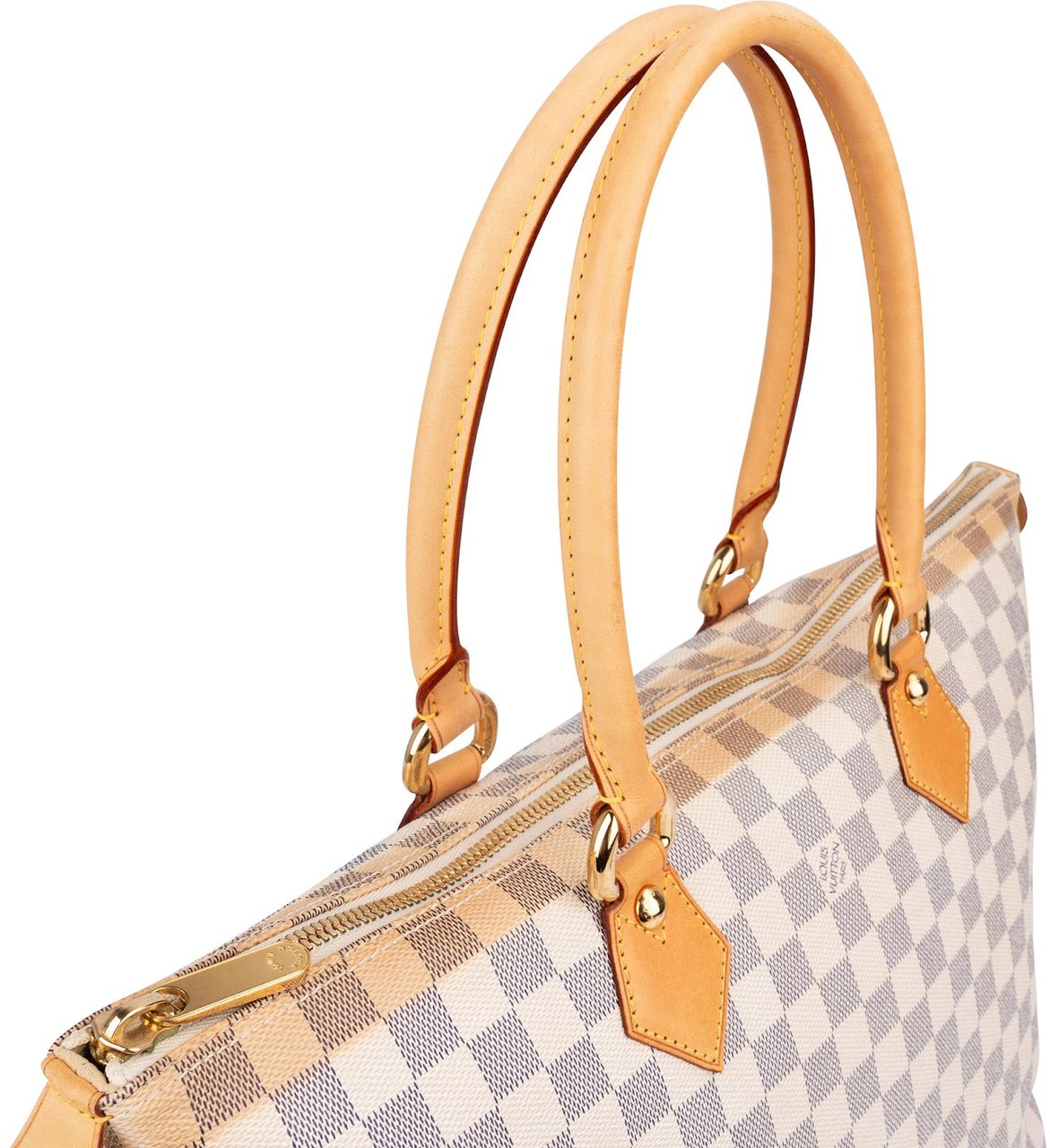 Louis Vuitton Monogram Damier Azur Canvas Saleya MM Shoulder Bag Wit