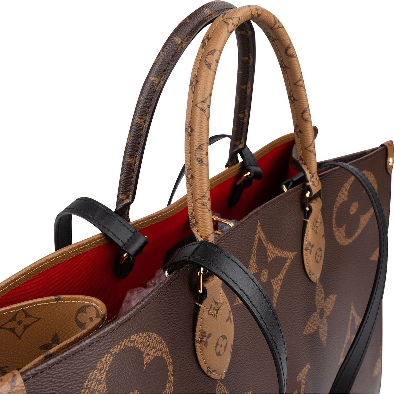 Louis Vuitton Monogram Giant OnTheGo Reverse GM Handbag Bruin