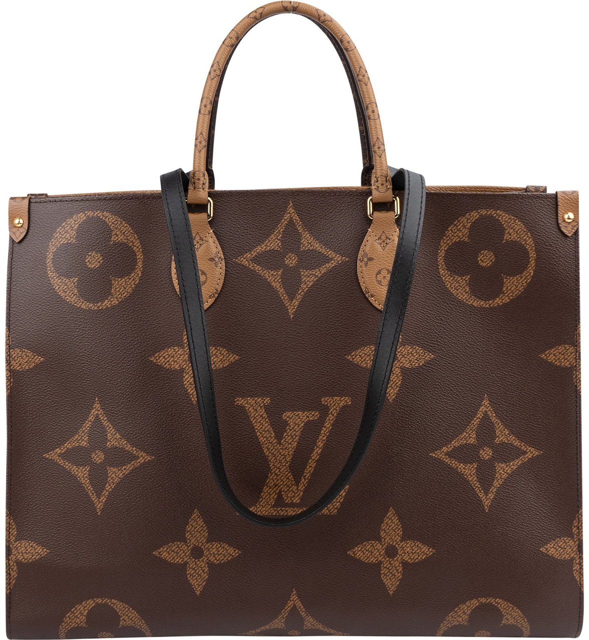 Louis Vuitton Monogram Giant OnTheGo Reverse GM Handbag Bruin