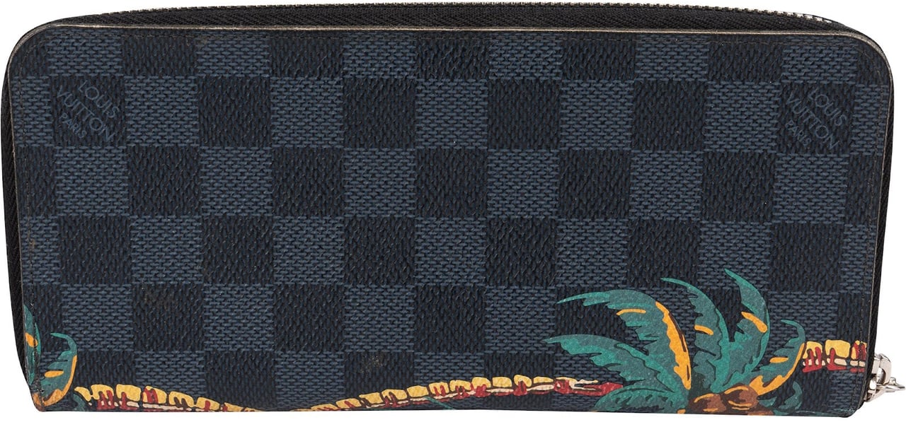 Louis Vuitton Monogram Damier Graphite Illustre Jungle Malletier Zippy Organizer Wallet Zwart