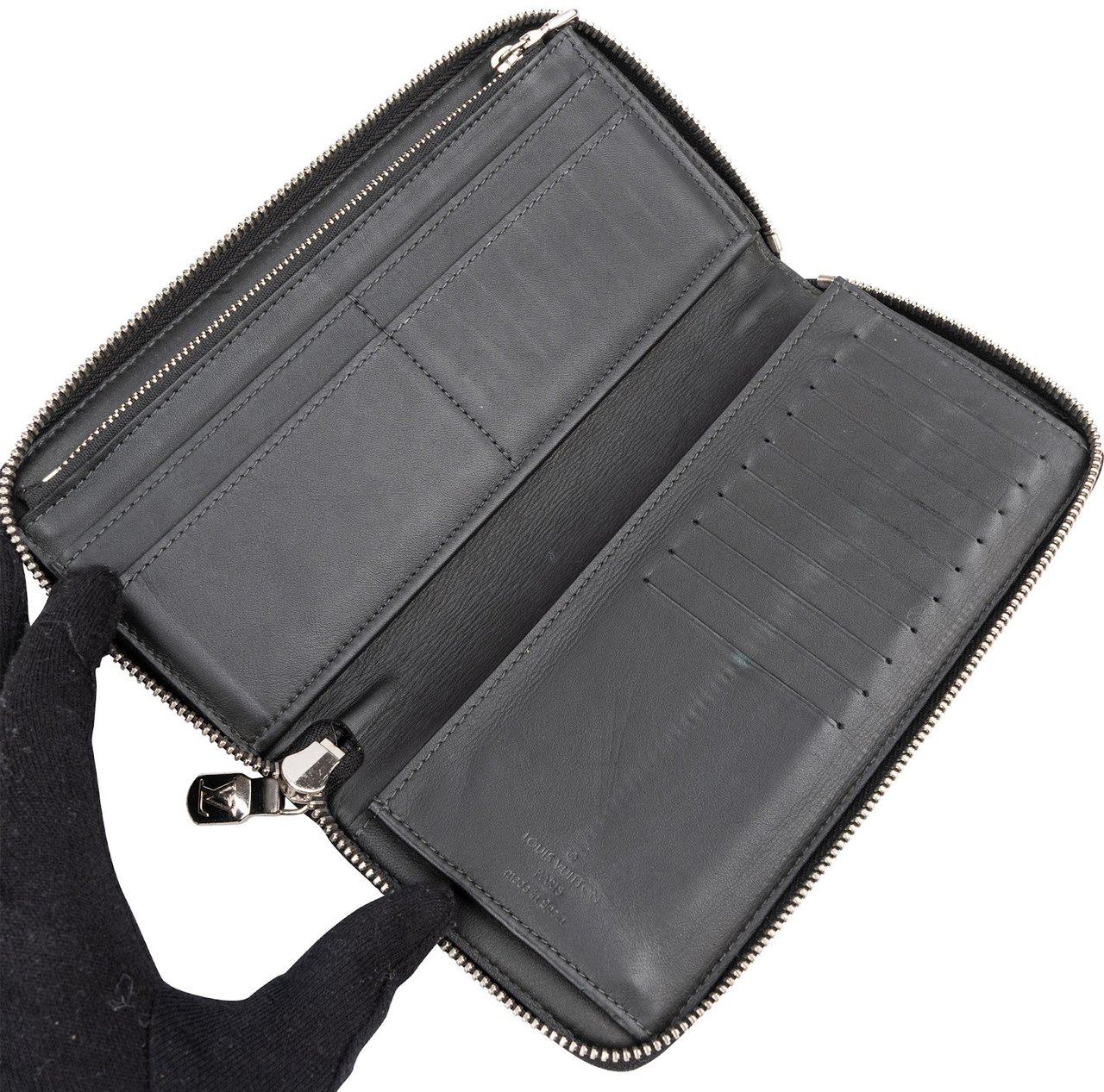 Louis Vuitton Monogram Damier Graphite Illustre Jungle Malletier Zippy Organizer Wallet Zwart