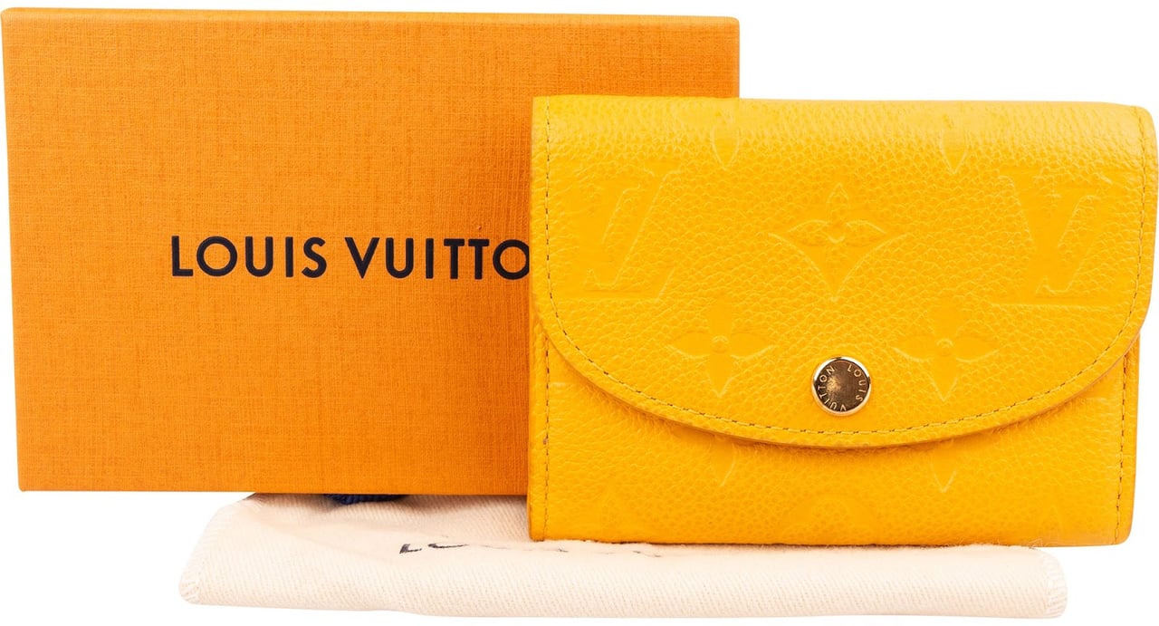Louis Vuitton Monogram Empreinte Leather Micro Wallet Geel