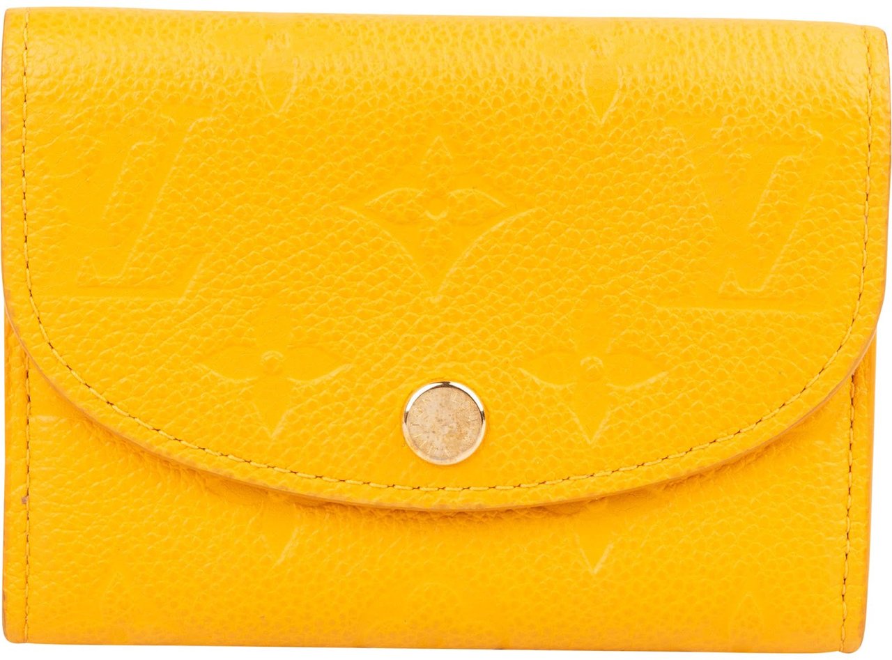 Louis Vuitton Monogram Empreinte Leather Micro Wallet Geel